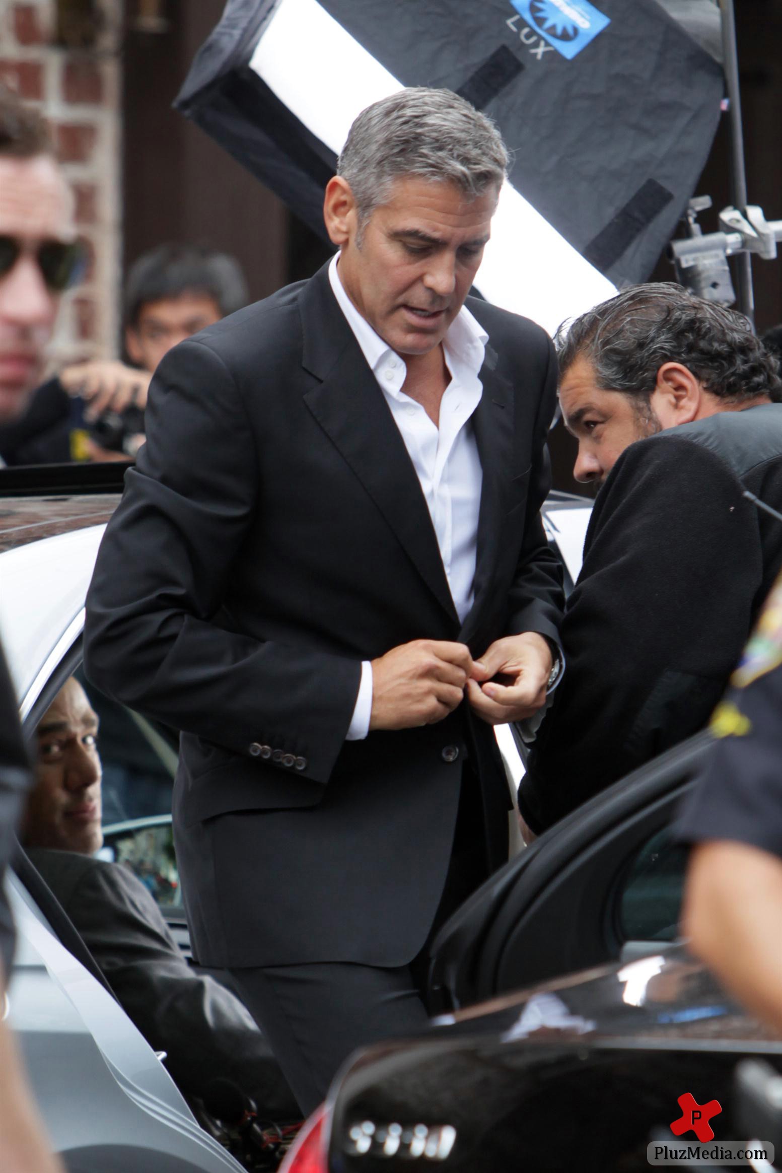 George Clooney on the set of a Mercedes Benz E300 L advert photos | Picture 78323